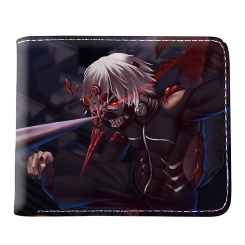 Tok-yo Gho-ul Anime Wallets, Cartoon-Druck Geldbörse Klein, Kunstleder Kreditkartenhalter Brieftasche, für Kinder Fans(Color:Multicolor 7) von Yinova