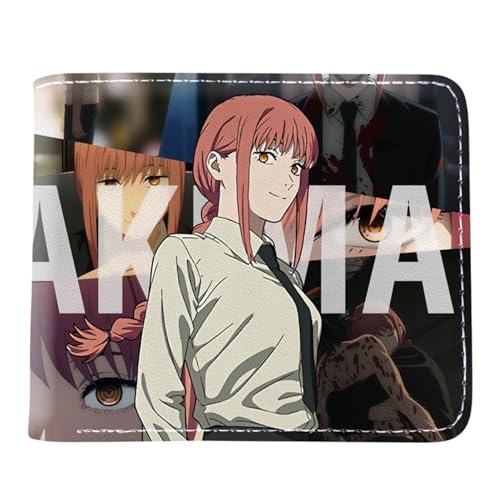 Yinova Chains-aw Man Geldbörse Anime, Cartoon-Druck Geldbörse Klein, Kunstleder Kreditkartenetui Scheckkartenetui, für Damen Herren Mädchen Jungen(Color:Multicolor 8) von Yinova