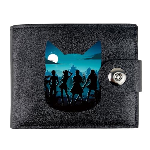 Yinova FAI-ry TA-il Brieftasche Anime, Cartoon-Münztasche Kleine Geldbörse, PU Leder Kreditkartenetui Reisegeldbeutel, für die Schule Familie Jungen Mädchen Anime Fans(Color:Black 10) von Yinova