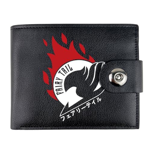 Yinova FAI-ry TA-il Brieftasche Anime, Cartoon-Münztasche Kleine Geldbörse, PU Leder Kreditkartenetui Reisegeldbeutel, für die Schule Familie Jungen Mädchen Anime Fans(Color:Black 3) von Yinova