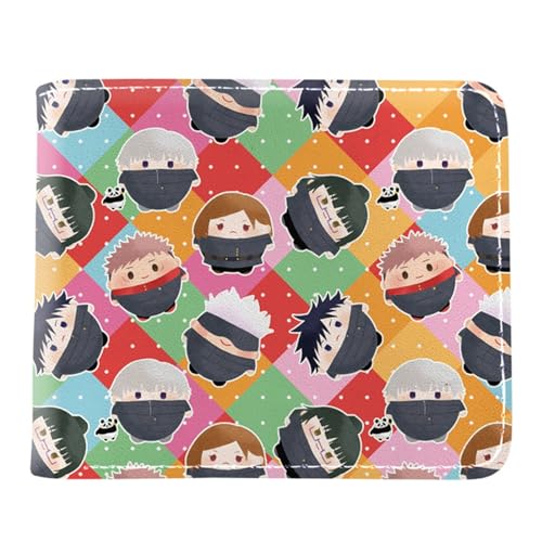 Yinova Jujut-su Kais-en Portemonnaie Anime, Cartoon-Münztasche Kleine Geldbörse, Kunstleder Kartenetui Geldtasche mit Münzfach, für Männer Geschenke(Color:Multicolor 7) von Yinova