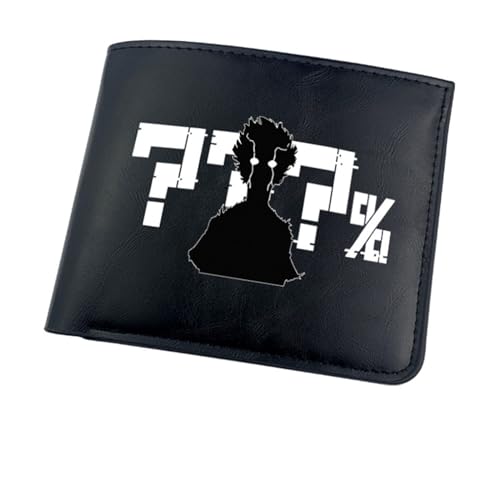 Yinova M-ob Psyc-ho 100 Portemonnaie Anime, Cartoon-Münztasche Kleine Geldbörse, Kunstleder Kartenetui Geldtasche mit Münzfach, für die Schule Familie Jungen Mädchen Anime Fans(Color:Black 10) von Yinova