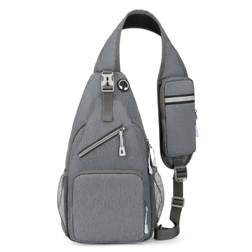 Yinova Schultertasche Herren, Multipurpose Crossbody Schultertasche, Umhängetasche Zum Wandern Outdoor Reise(Color:Light gray) von Yinova