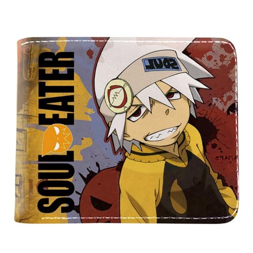 Yinova So-ul Eat-er Anime Geldtasche, Karikatur Bild Gedruckt Portemonnaie Klein, Kunstleder Kartenetui Geldtasche mit Münzfach, für Jungen und Mädchen(Color:Multicolor 4) von Yinova