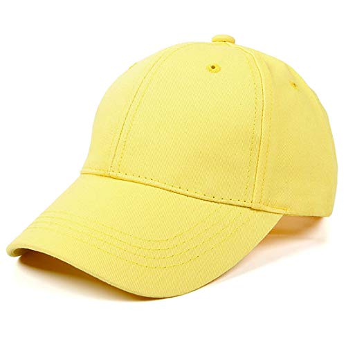 Yixda Baby Kinder Solide Baseball Kappe Junge Mädchen Outdoor Snapback Sport Cap (Hellgelb) von Yixda