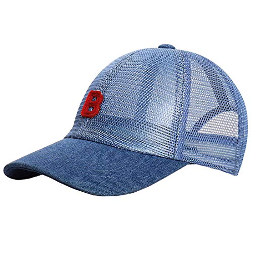 Yixda Baby Kinder Sommer Kappe Mesh Hüte Junge Mädchen Trucker Baseball Cap (B Dunkelblau, 2-6 Jahre) von Yixda