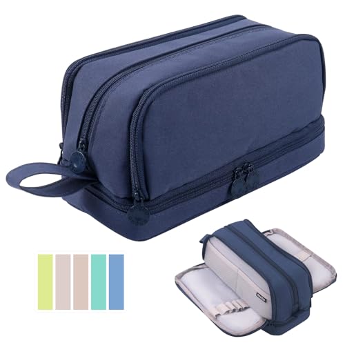 Yixinhe Federmäppchen mit großer Kapazität, Federmäppchen mit Haftnotizen und 4 Fächern, multifunktionaler Schreibwaren-Organizer für Mädchen und Jungen, Büro-Make-up-Tasche, tragbare Stifttasche für Yixinhe Federmäppchen mit großer Kapazität, Federmäppchen mit Haftnotizen und 4 Fächern, multifunktionaler Schreibwaren-Organizer für Mädchen und Jungen, Büro-Make-up-Tasche, tragbare Stifttasche für von Yixinhe
