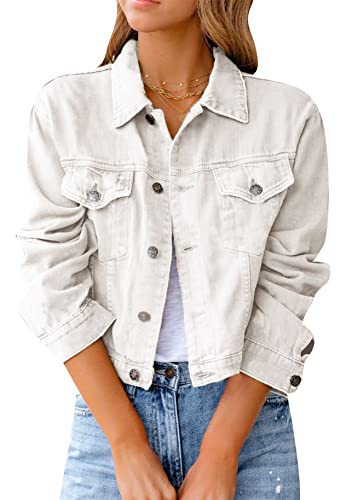 Yming Freizeithemd für Frauen Casual Einfach Shirt Solid Color V Ausschnitt Shirt Lange Ärmel Bluse Weiß XXS von Yming