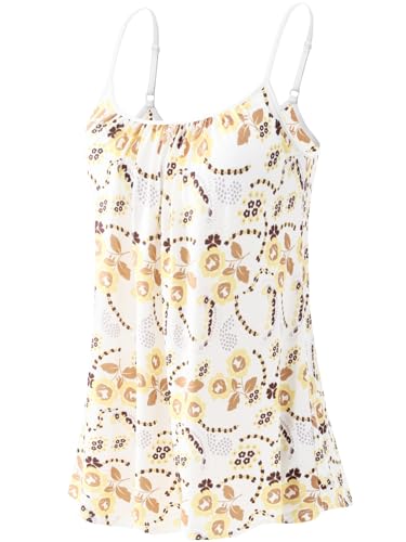 Ymmchy Damen Tank Top mit Integriertem BH Unterhemden Spaghettiträger Top Loose Verstellbaren Trägertop Small Flowers M Ymmchy Damen Tank Top mit Integriertem BH Unterhemden Spaghettiträger Top Loose Verstellbaren Trägertop Small Flowers M von Ymmchy