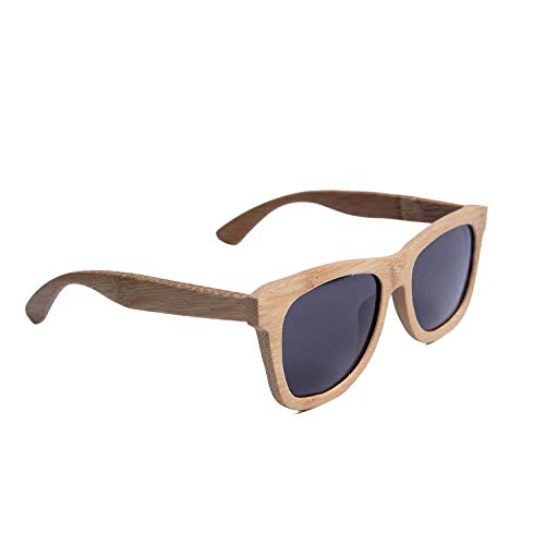 Ynport Bambus-Sonnenbrille für Herren/Damen, klassisches Design, mit Holz beschichtet, Vintage-Stil, Floating Eyewear von Ynport Crefreak