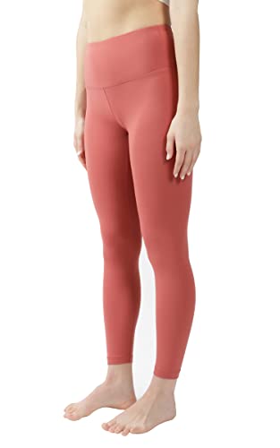 Yogalicious High Waist Ultra Soft 7/8 Knöchellange Leggings mit Taschen für Frauen, Terracotta Lux 63,5 cm, Mittel von Yogalicious