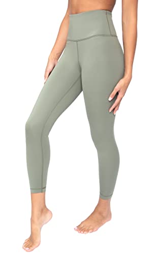 Yogalicious Lux-Knöchel-Leggings mit hoher Taille für Damen, Deep Lichen Green Lux 25", X-Groß von Yogalicious