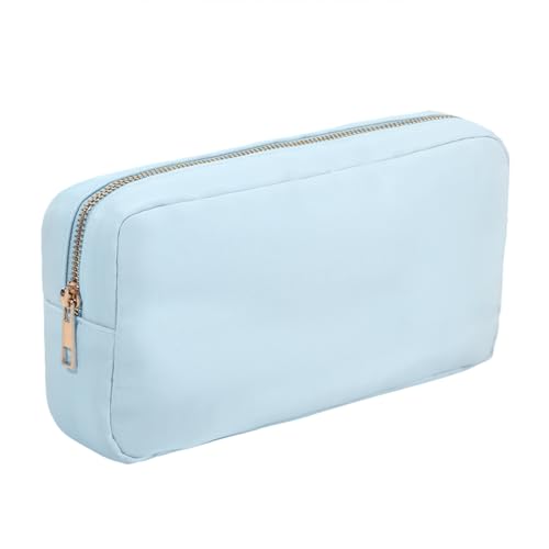 YogoRun Make-up-Tasche, Reise-Kosmetiktasche, Make-up-Tasche, Kosmetiktasche für Damen/Herren, Hell, blau, M, Preppy Fashion von YogoRun