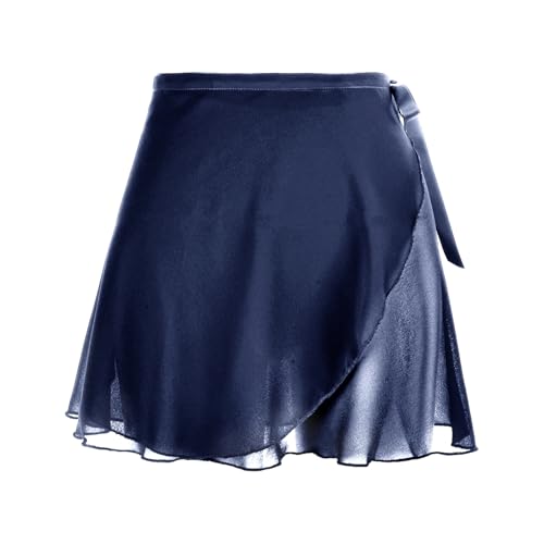 Damen Ballettrock Wickelrock Dunkelblau Chiffon Tanz Rock Verstellbare Taille Krawatten Gymnastik Ballettrock Damen Ballettrock Wickelrock Dunkelblau Chiffon Tanz Rock Verstellbare Taille Krawatten Gymnastik Ballettrock von Yolev