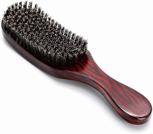 Wellenbürste, Wildschweinborsten-Haarbürste mit Griff, Einzigartige Wellen- und Volumen-Haarbürste, Holz-Stylingbürste für Frauen, Männer von Yosoo Health Gear