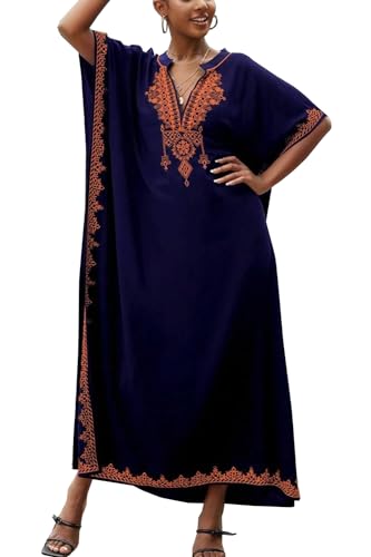 YouKD Bestickter Blumenkaftan Bohemian Strandkleid Bikini Coverups Lange Bademäntel für Frauen YouKD Bestickter Blumenkaftan Bohemian Strandkleid Bikini Coverups Lange Bademäntel für Frauen von YouKD