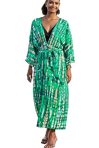 YouKD Damen Bohemian Cardigan Maxikleid Strand Coverup Bademantel Langer Kimono One Size BathRobs YouKD Damen Bohemian Cardigan Maxikleid Strand Coverup Bademantel Langer Kimono One Size BathRobs von YouKD