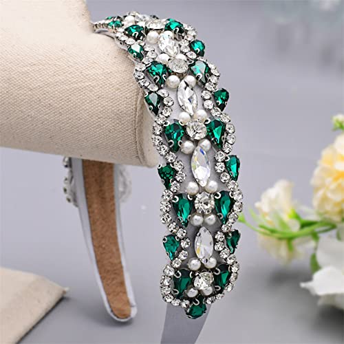 Youllyuu Kristall-Haarband, Barock-Stirnband, Brautschmuck, Strass, Prinzessinnen-Stirnband für Damen von Youllyuu