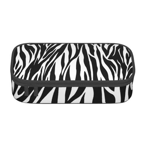 YounPrenG Federmäppchen, bedrucktes Federmäppchen mit großer Kapazität, Federtasche, Bleistifthalter für Büro und Schule,Zebra-Druck von YounPrenG