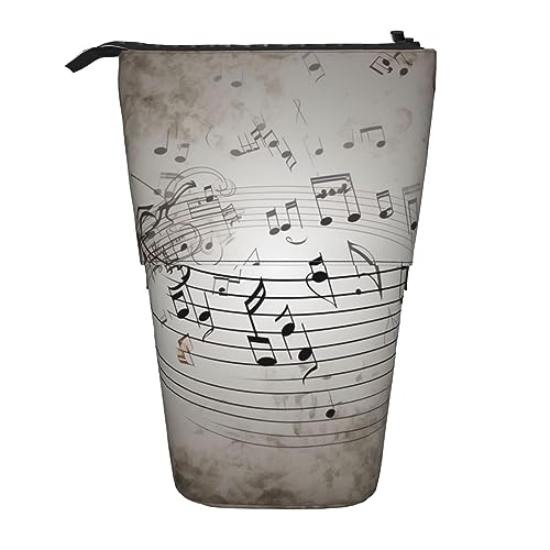 YoupO Music Spectrum Pencil Holder Teleskop Pen Case Stationery Pen Holder for Women Men Student Adult School Office, Musiknotenwand, Einheitsgröße, Münzbeutel von YoupO