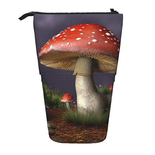 YoupO Music Spectrum Pencil Holder Teleskop Pen Case Stationery Pen Holder for Women Men Student Adult School Office, mushroom, Einheitsgröße, Münzbeutel von YoupO