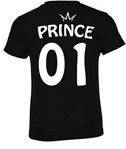 Kinder T-Shirt Modell Prince, Gr. 118/128 (8 Jahre), Schwarz von Youth Designz