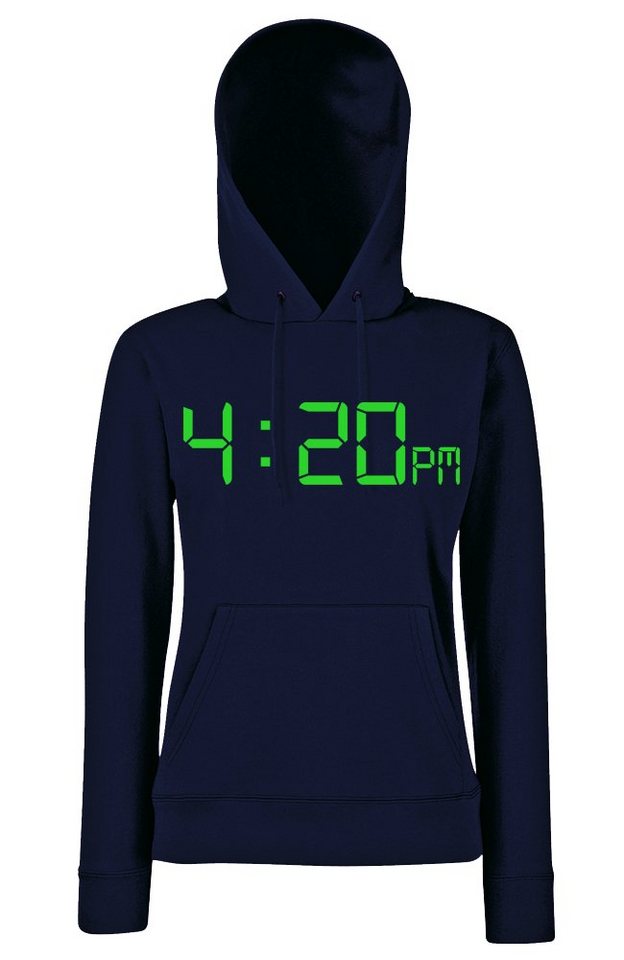 Youth Designz Kapuzenpullover 4:20 Damen Hoodie Pullover mit trendigem Cannabis Frontprint von Youth Designz