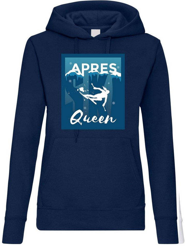 Youth Designz Kapuzenpullover Apres Ski Queen Damen Hoodie Pullover mit trendigem Frontprint von Youth Designz