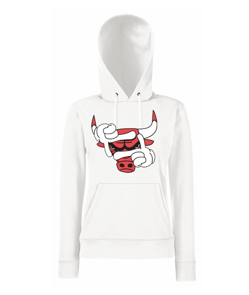 Youth Designz Kapuzenpullover Bulls Damen Hoodie Pullover mit modischem Sport Logo von Youth Designz