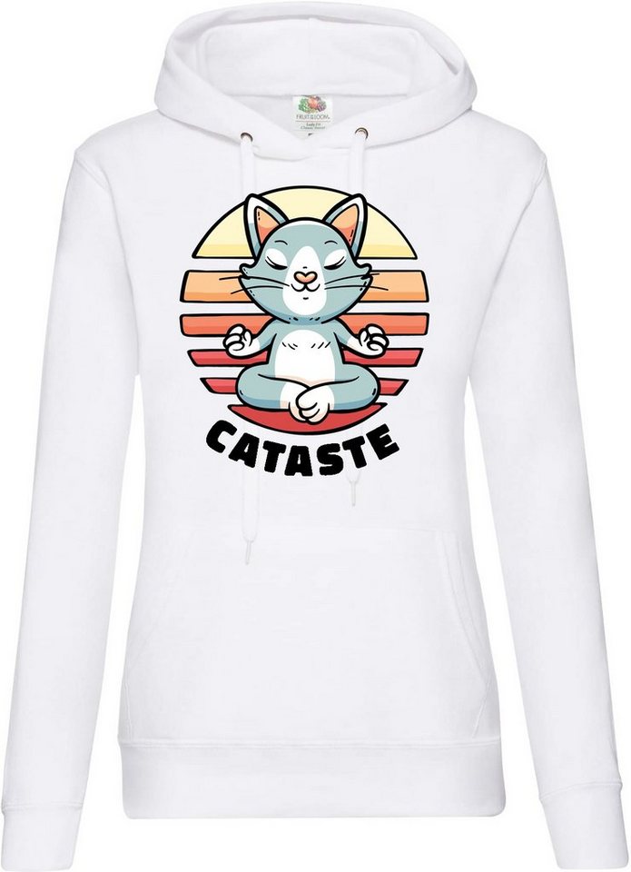 Youth Designz Kapuzenpullover Cataste Damen Hoodie Pullover mit Trendigem Yoga Print von Youth Designz