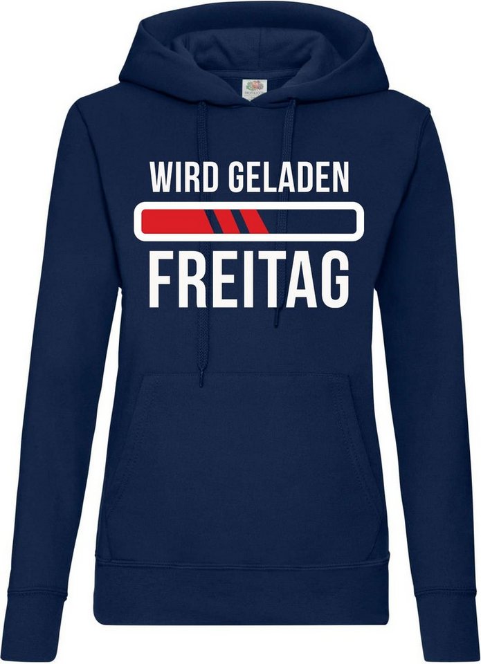 Youth Designz Kapuzenpullover "Freitag Wird Geladen" Damen Hoodie Pullover mit lustigem Frontprint von Youth Designz