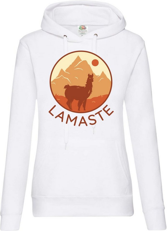 Youth Designz Kapuzenpullover Lamaste Damen Hoodie mit Trendigem Frontdruck von Youth Designz