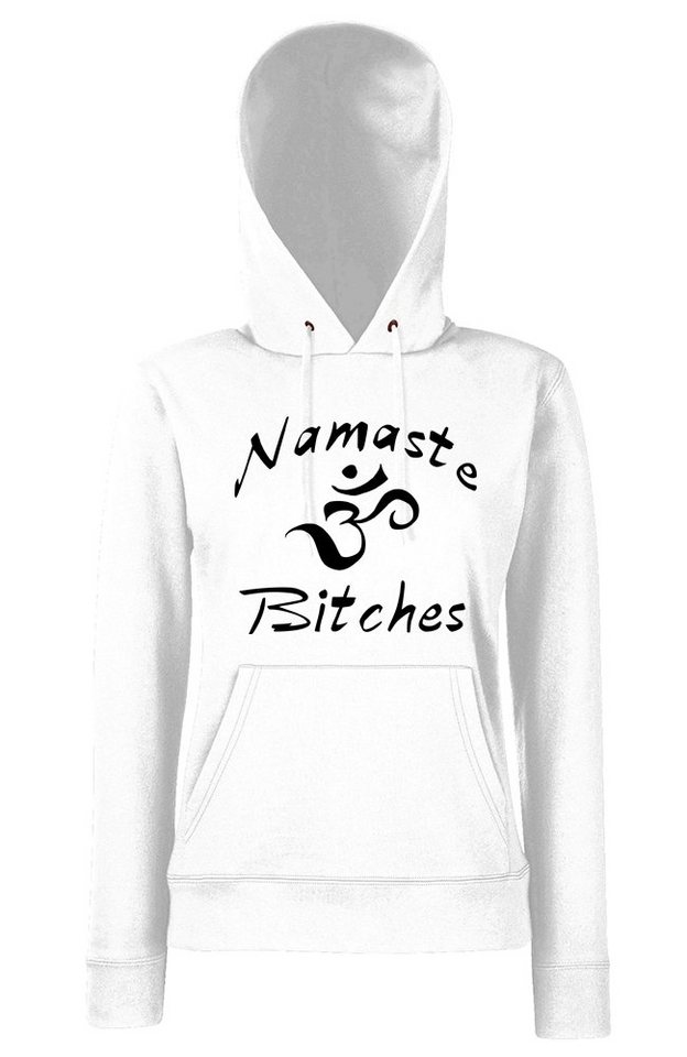 Youth Designz Kapuzenpullover Namaste B*tches Damen Hoodie Pullover mit lustigem Yoga Print von Youth Designz