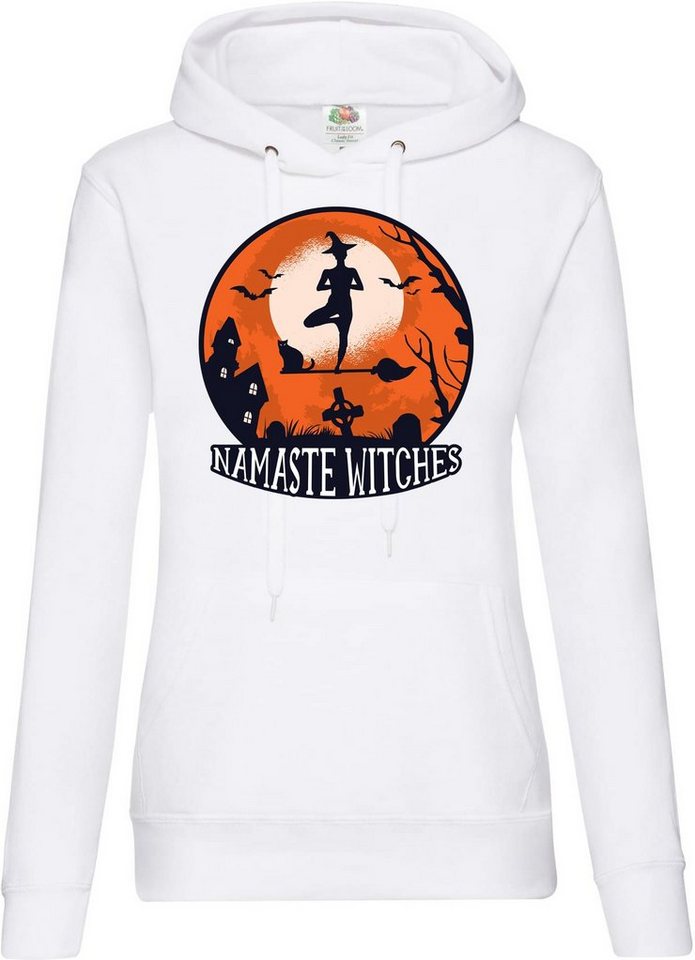 Youth Designz Kapuzenpullover Namaste Witches Damen Hoodie Pullover mit lustigem Spruch und Logo Aufdruck von Youth Designz