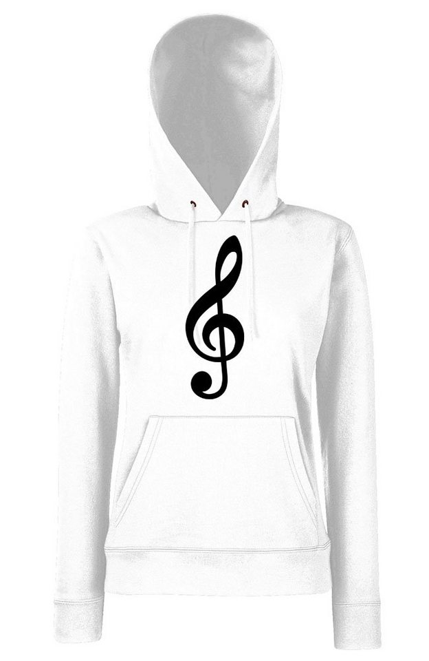 Youth Designz Kapuzenpullover Notenschlüssel Damen Hoodie Pullover mit modischem Musik Print von Youth Designz