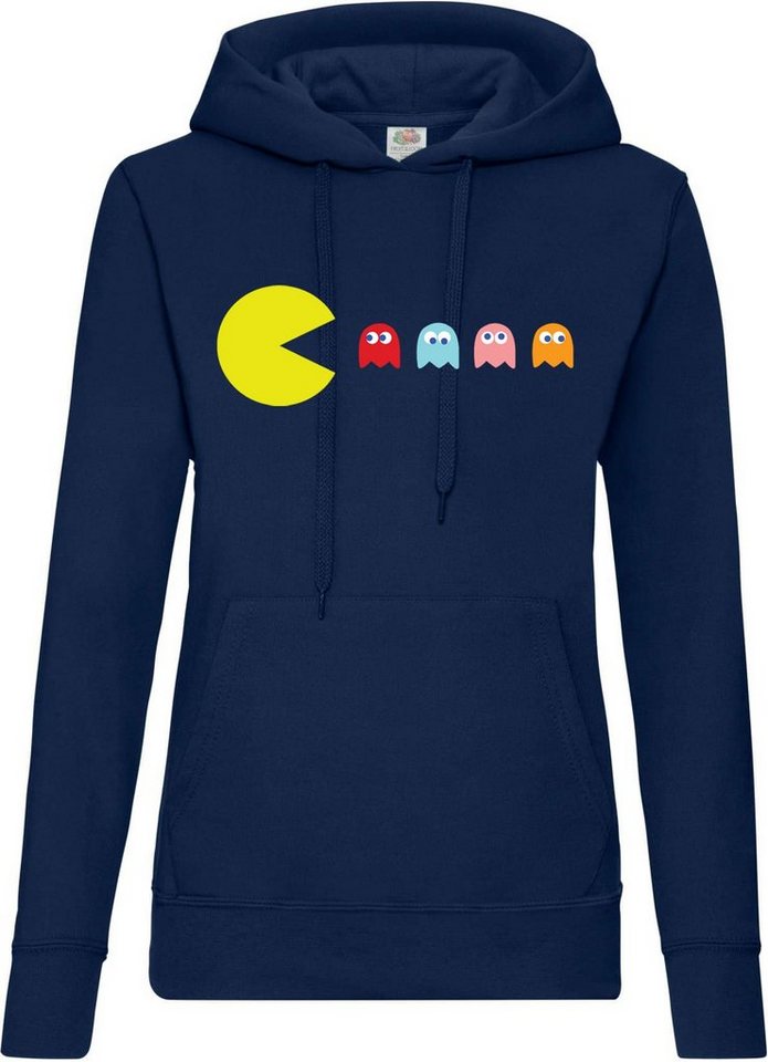 Youth Designz Kapuzenpullover Pacman Damen Hoodie Pullover mit lustigem Frontprint von Youth Designz