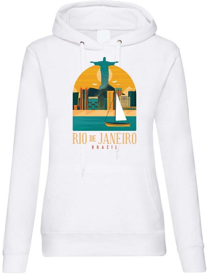 Youth Designz Kapuzenpullover Rio De Janeiro Brasilien Damen Hoodie Pullover mit trendigem Frontprint von Youth Designz