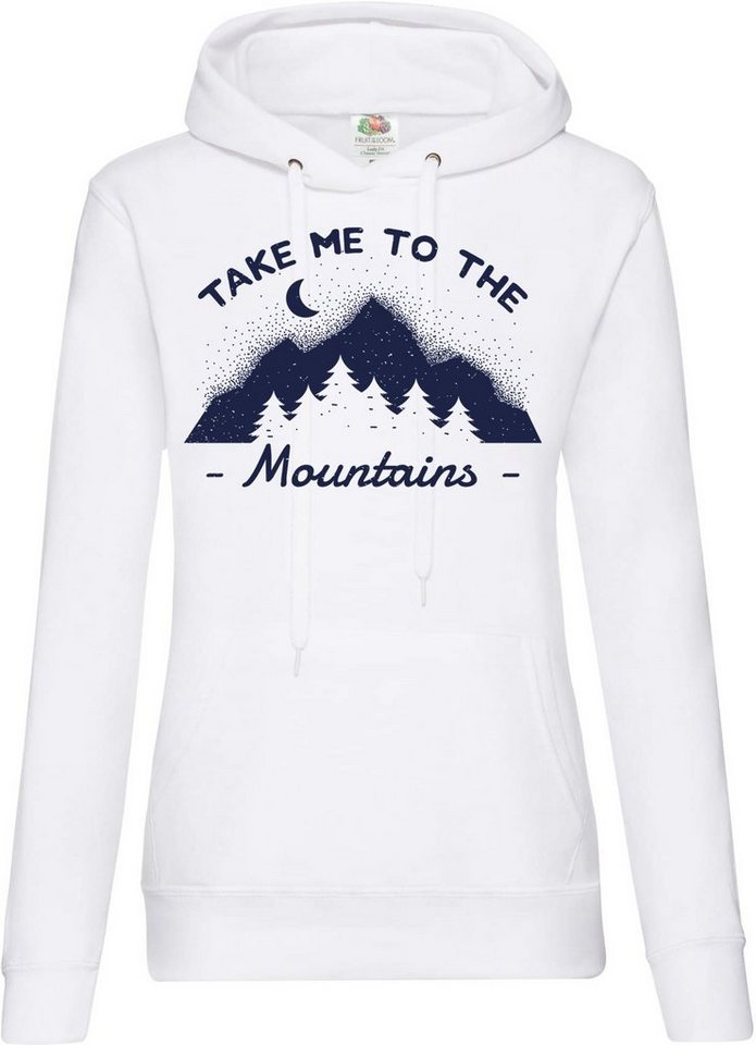 Youth Designz Kapuzenpullover Take me to the Mountains Damen Hoodie Pullover mit Trendigem Frontdruck von Youth Designz