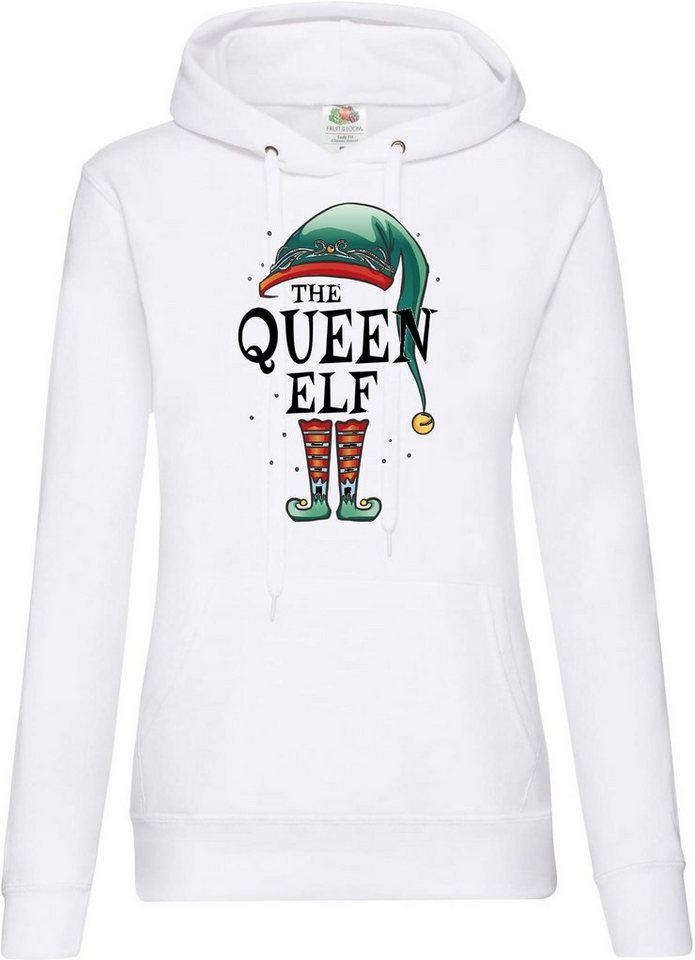 Youth Designz Kapuzenpullover The Queen Elf Damen Hoodie Pullover mit trendigem Weihnachten Frontdruck von Youth Designz