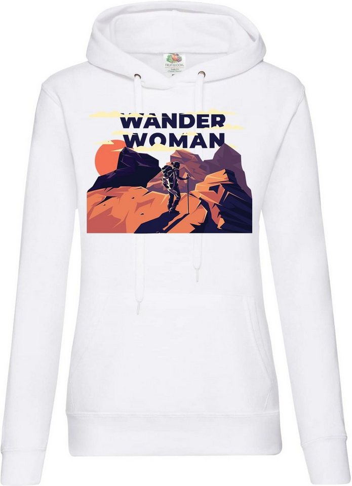 Youth Designz Kapuzenpullover Wander Woman Damen Hoodie Pullover mit lustigem Spruch & Front-Aufdruck von Youth Designz