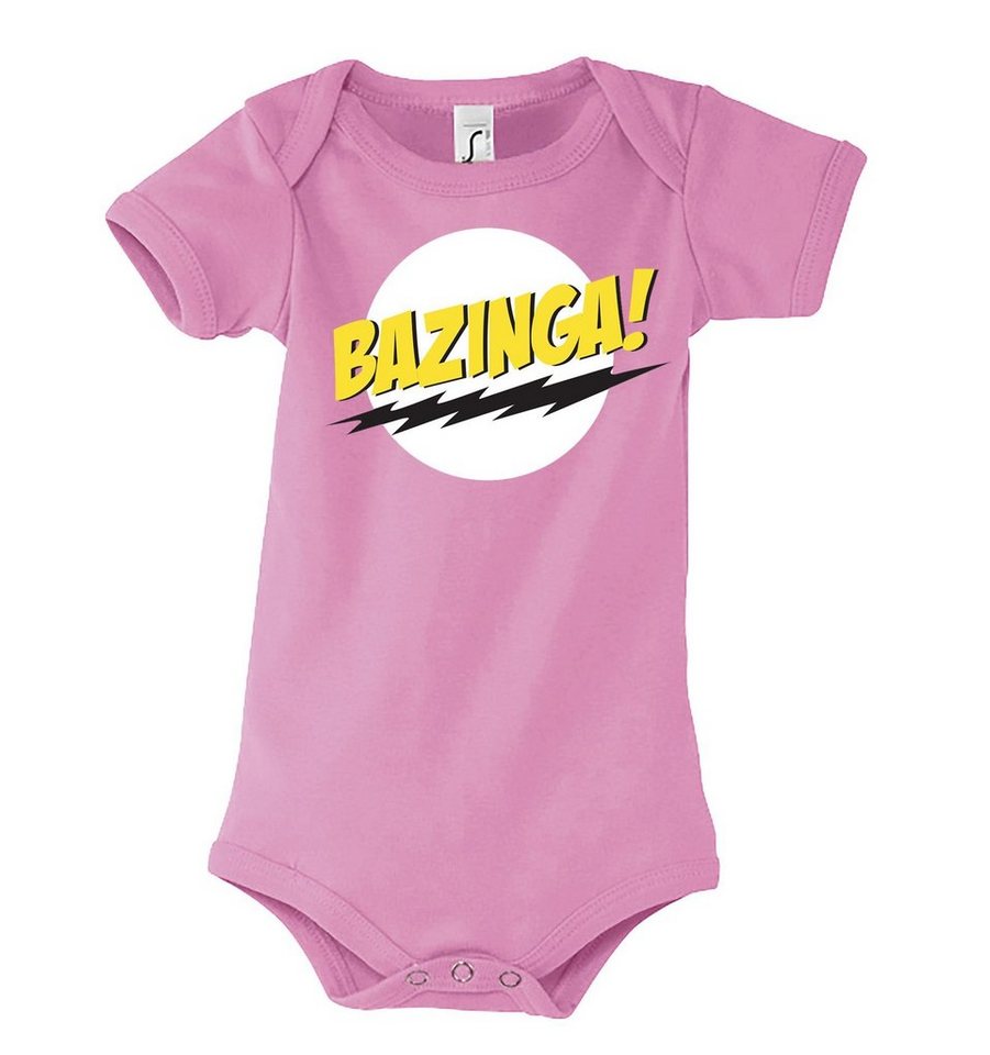 Youth Designz Kurzarmbody Baby Body Strampler Bazinga mit niedlichem Frontprint von Youth Designz