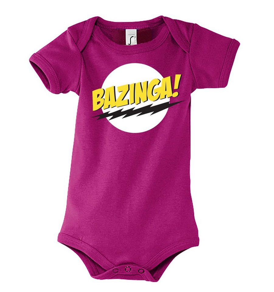 Youth Designz Kurzarmbody Baby Body Strampler Bazinga mit niedlichem Frontprint von Youth Designz