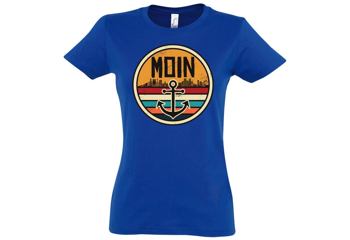 Youth Designz Print-Shirt Moin Spruch Damen T-Shirt mit Anker Logo Print und Spruch von Youth Designz