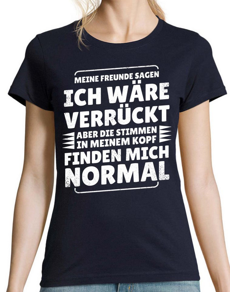 Youth Designz Print-Shirt Verrückt Normal Damen T-Shirt mit lustigen Spruch für Damen von Youth Designz