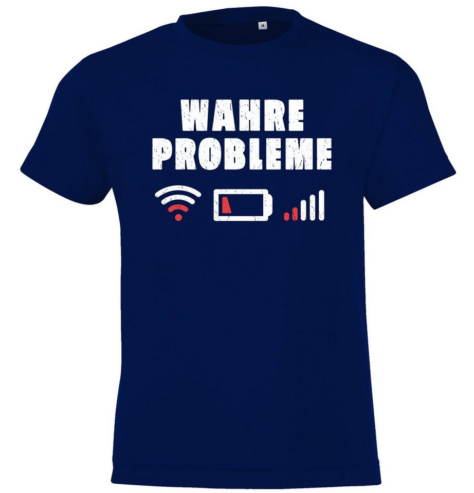 Youth Designz Print-Shirt "Wahre Probleme" Shirt für Jungen und Mädchen mit lustigem frontprint von Youth Designz