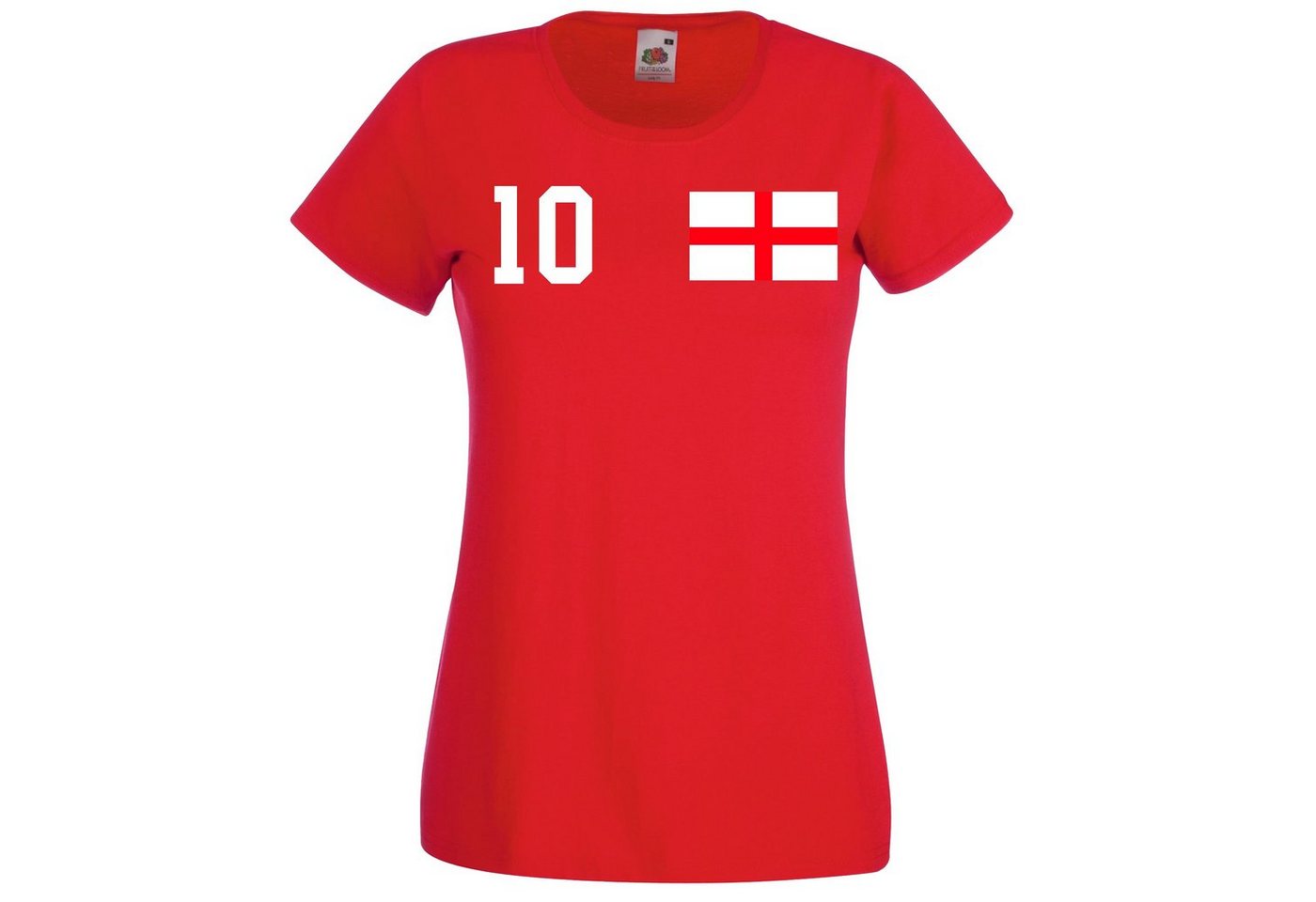 Youth Designz T-Shirt England Damen Shirt mit trendigem Trikot Look von Youth Designz