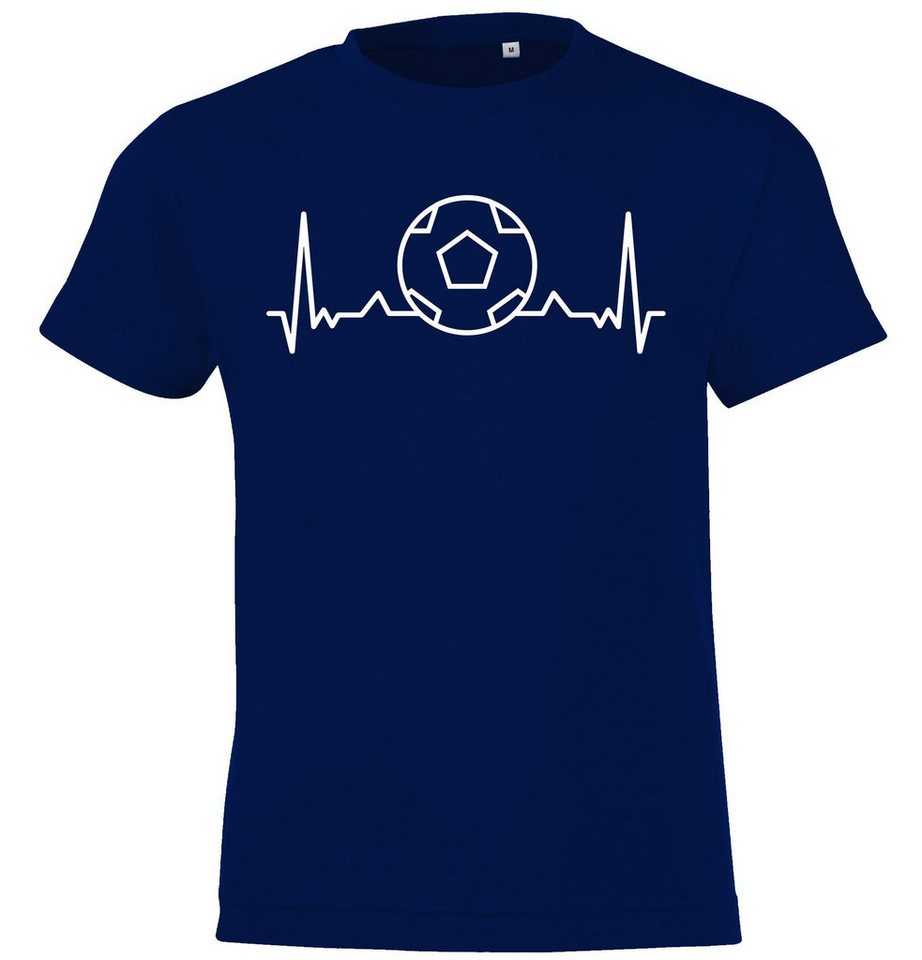 Youth Designz T-Shirt Heartbeat Fußball Kinder Shirt für Jungen und Mädchen mit trendigem Frontprint von Youth Designz