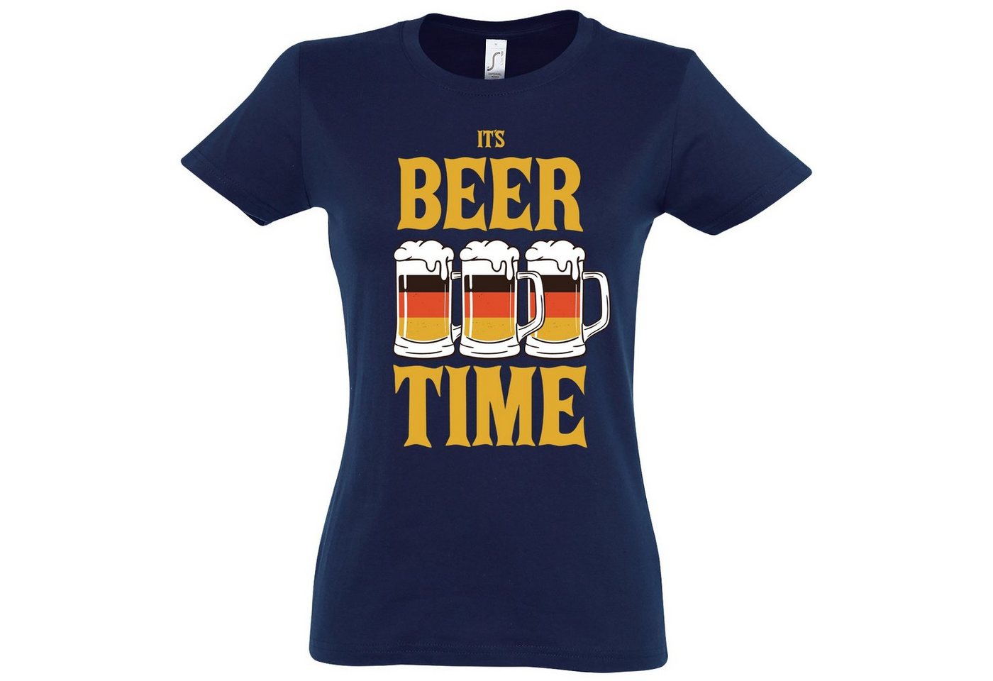 Youth Designz T-Shirt IT'S BEER TIME Damen T-Shirt mit lustigem Frontprint von Youth Designz