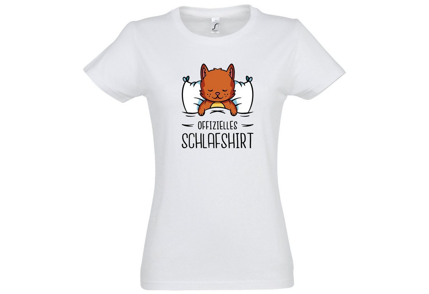 Youth Designz T-Shirt Offizielles Schlafshirt Katze Damen Shirt mit modischem Print von Youth Designz