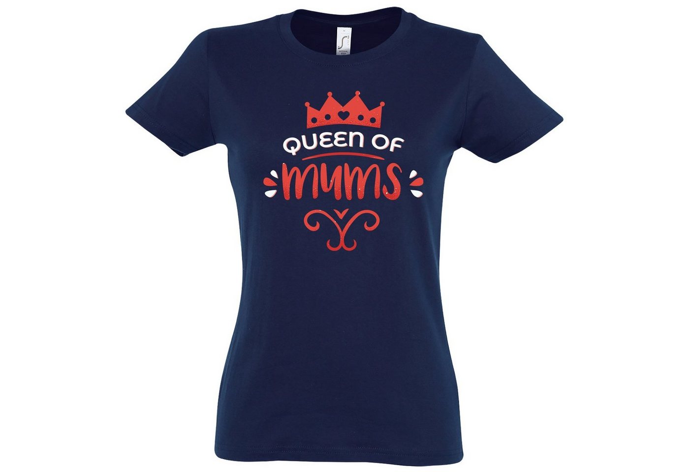 Youth Designz T-Shirt "Queen Of Mums" Damen Shirt mit trendigem Frontprint von Youth Designz